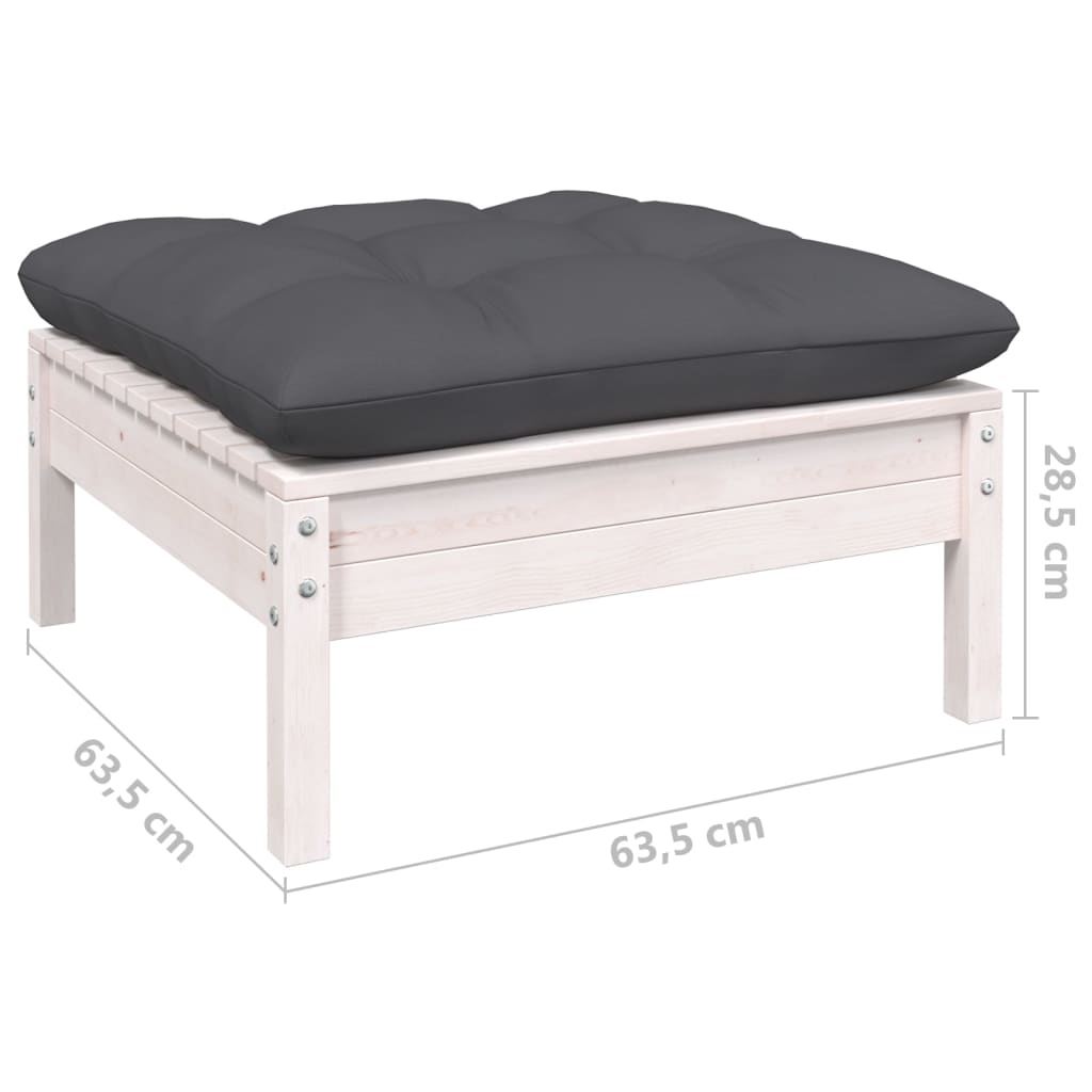 8-Tlg. Garten-Lounge-Set Mit Kissen Kiefernholz