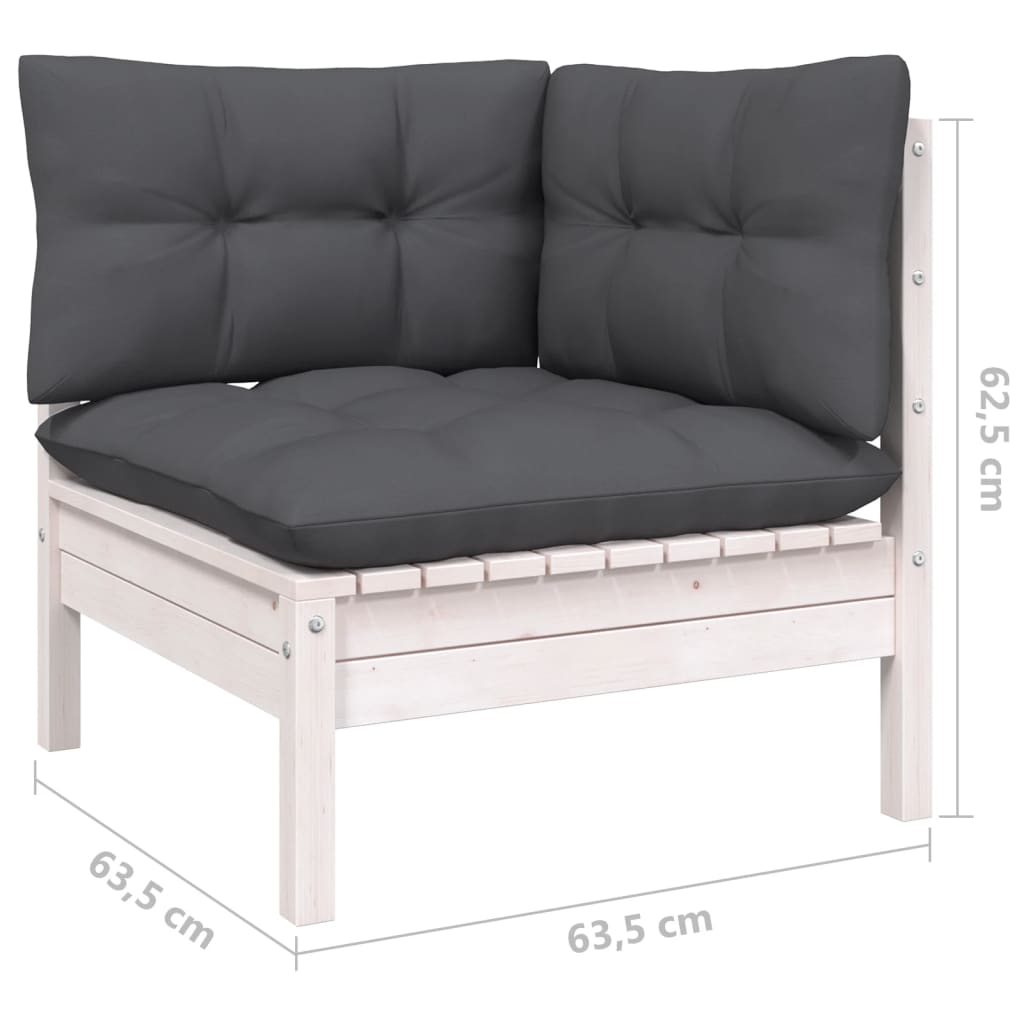 8-Tlg. Garten-Lounge-Set Mit Kissen Kiefernholz