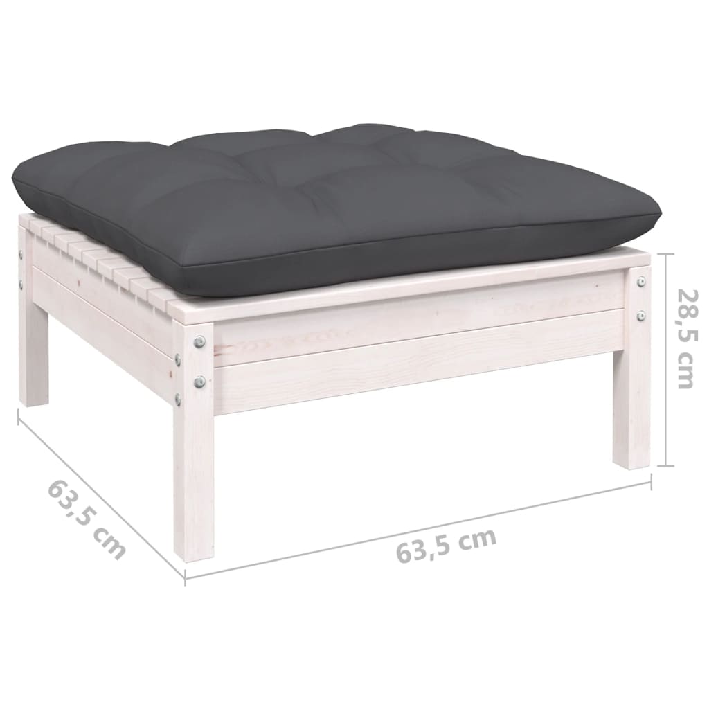 8-Tlg. Garten-Lounge-Set Mit Kissen Kiefer Massivholz