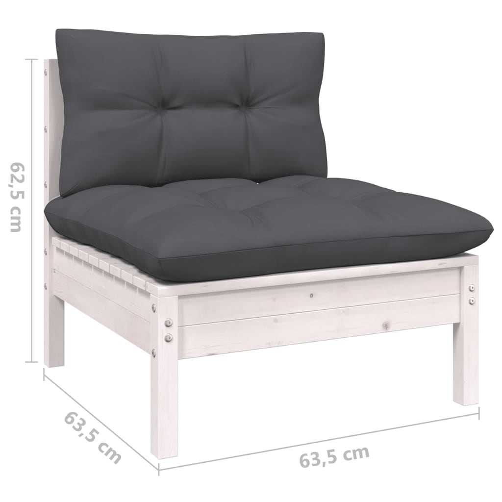 9-Tlg. Garten-Lounge-Set Mit Kissen Kiefer Massivholz