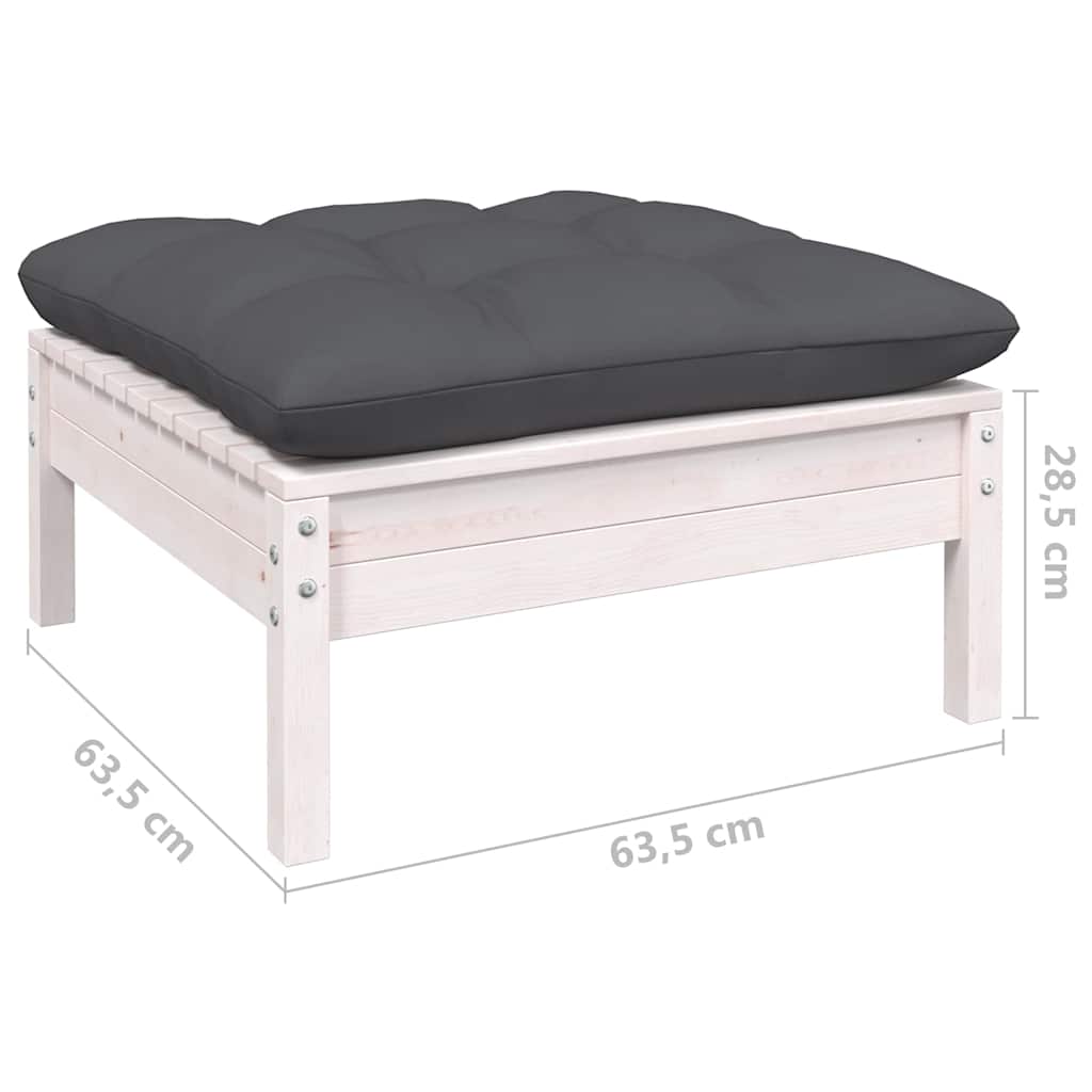 7-Tlg. Garten-Lounge-Set Mit Kissen Kiefer Massivholz