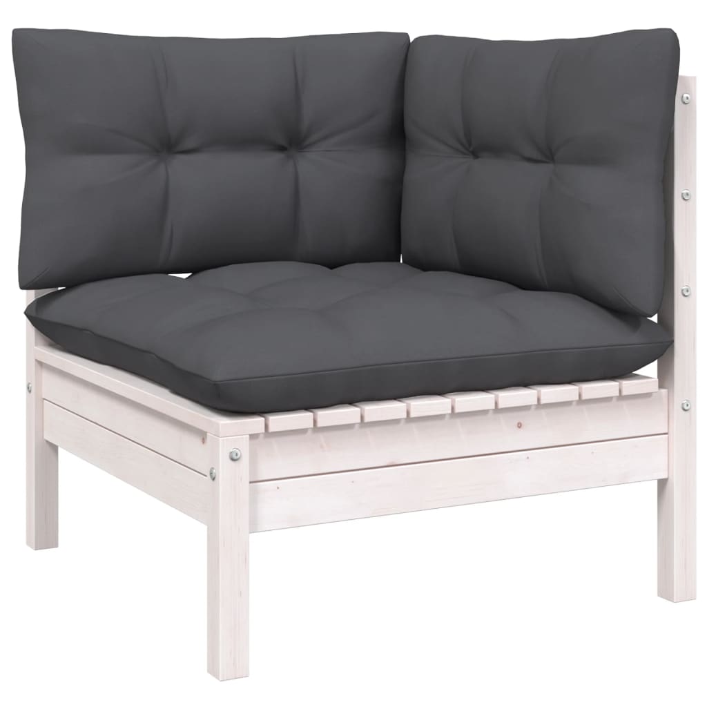 12-Tlg. Garten-Lounge-Set Mit Kissen Massivholz Kiefer