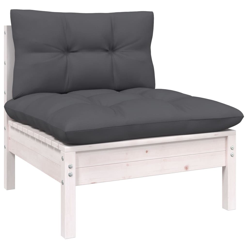 12-Tlg. Garten-Lounge-Set Mit Kissen Kiefernholz