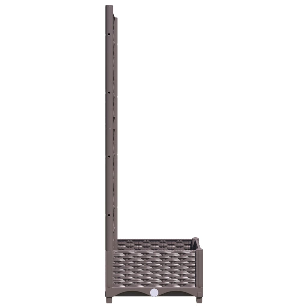 Pflanzkübel Mit Rankgitter 40X40X121,5 Cm Pp Braun