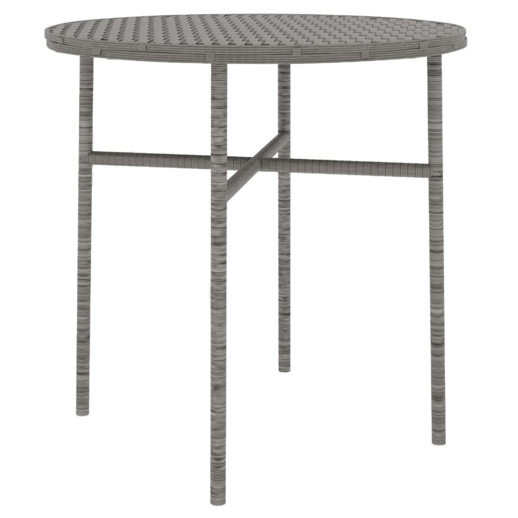 3-Tlg. Garten-Essgruppe Poly Rattan Grau