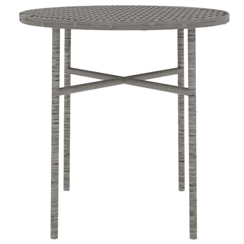 3-Tlg. Garten-Essgruppe Poly Rattan Grau