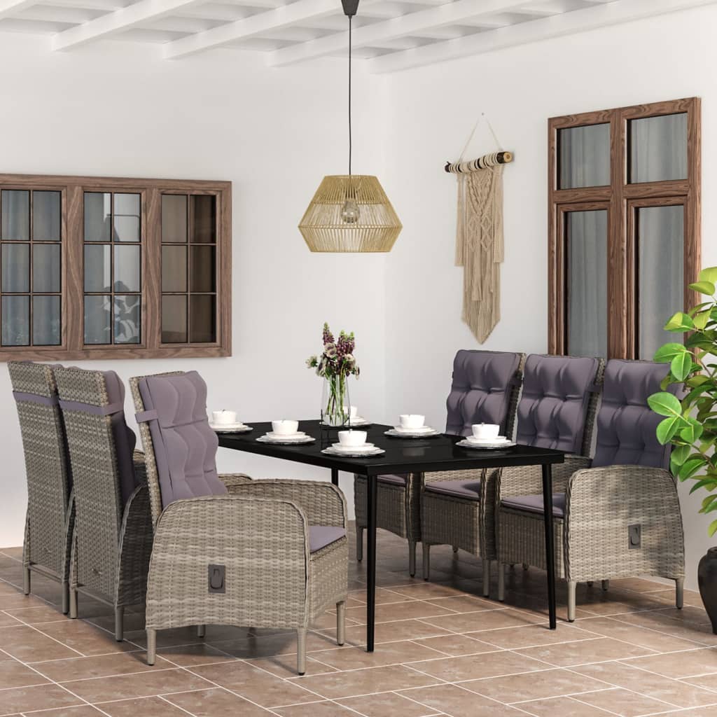 3-Tlg. Garten-Essgruppe Mit Kissen