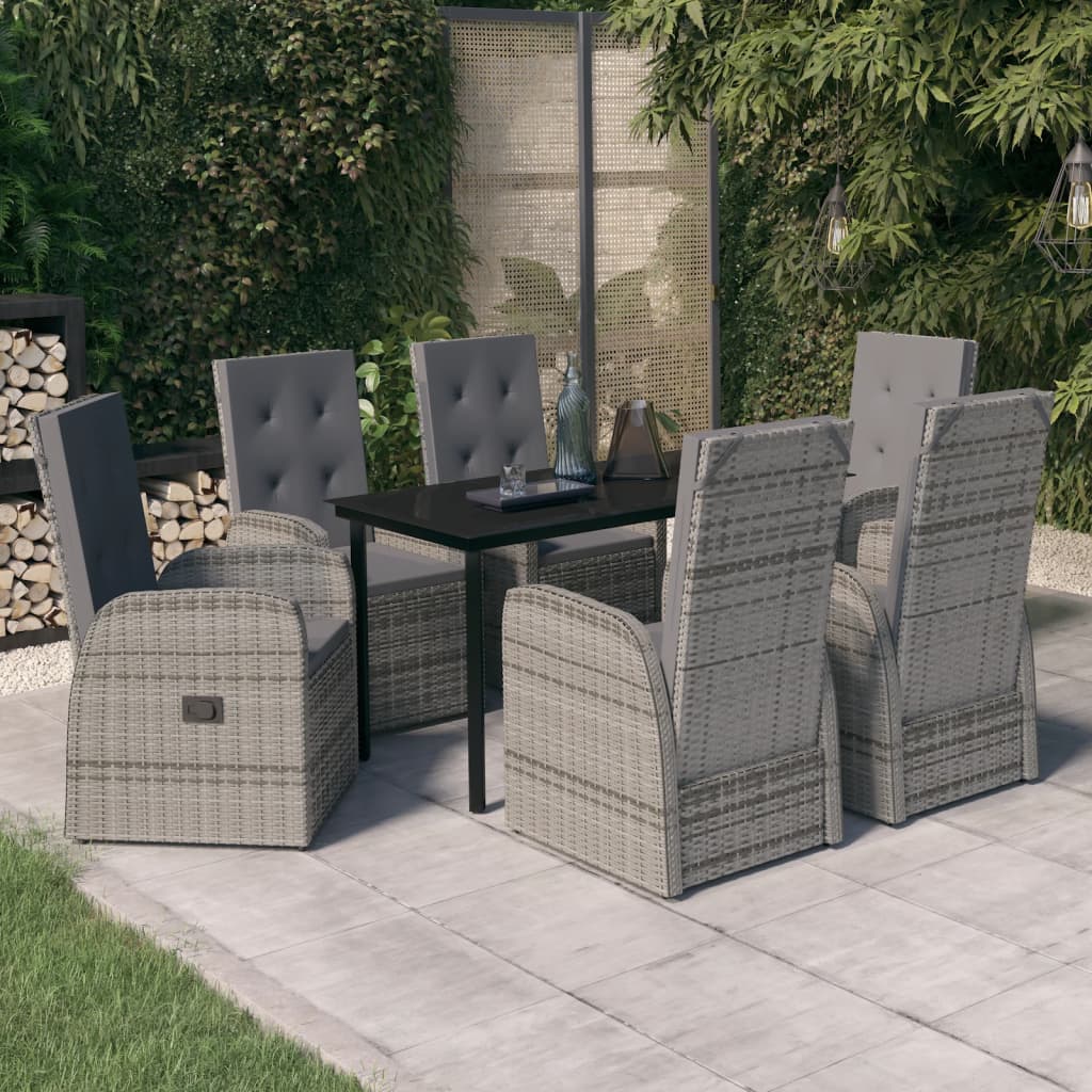 7-Tlg. Garten-Essgruppe Mit Kissen