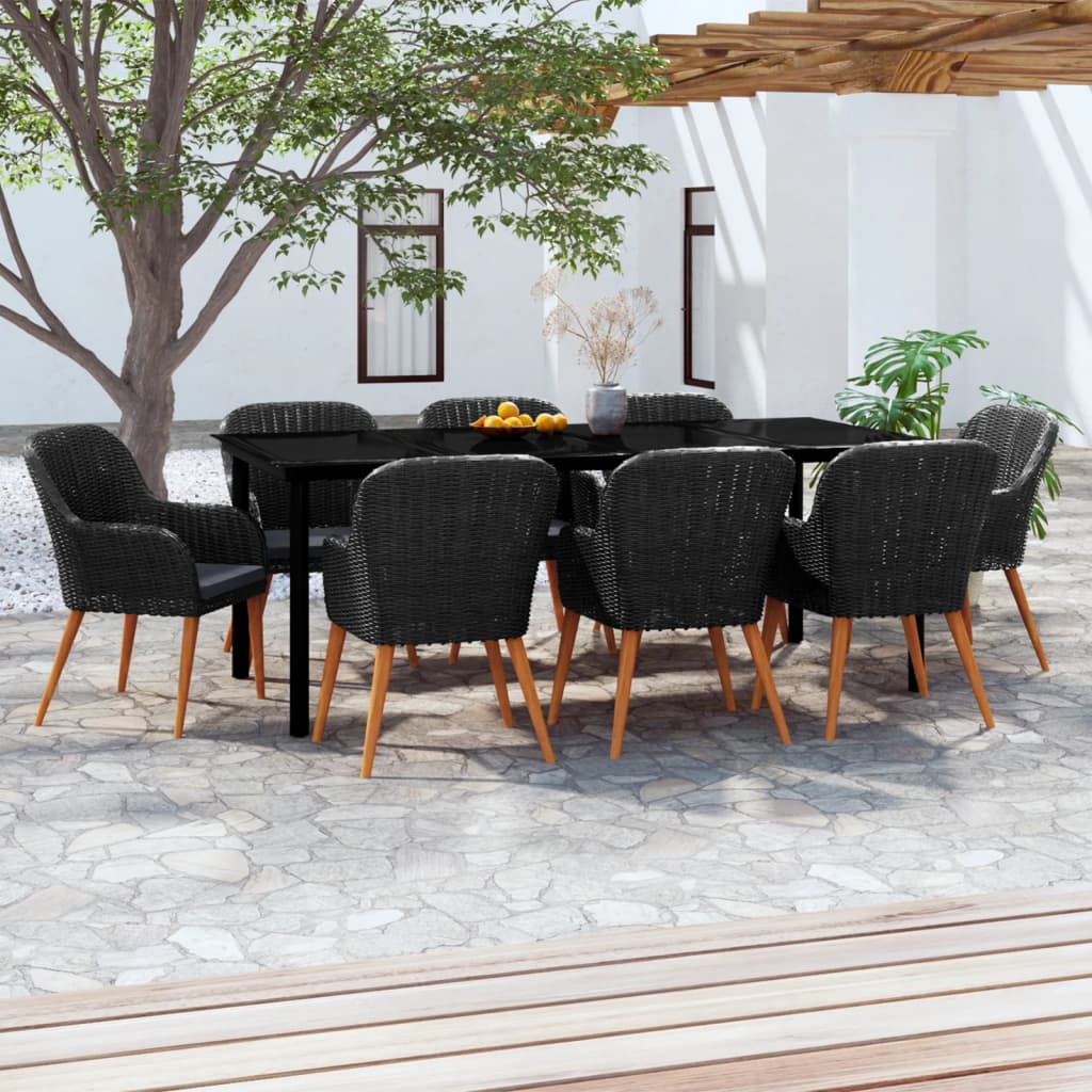 9-Tlg. Garten-Essgruppe Mit Kissen