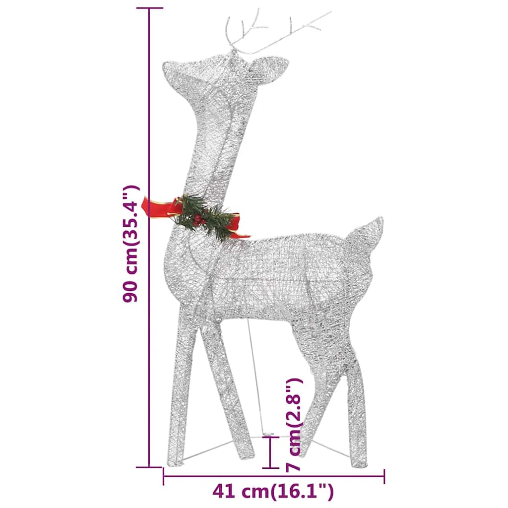 Led-Rentiere Weihnachtsdeko 270X7X90 Cm N Kaltweiß