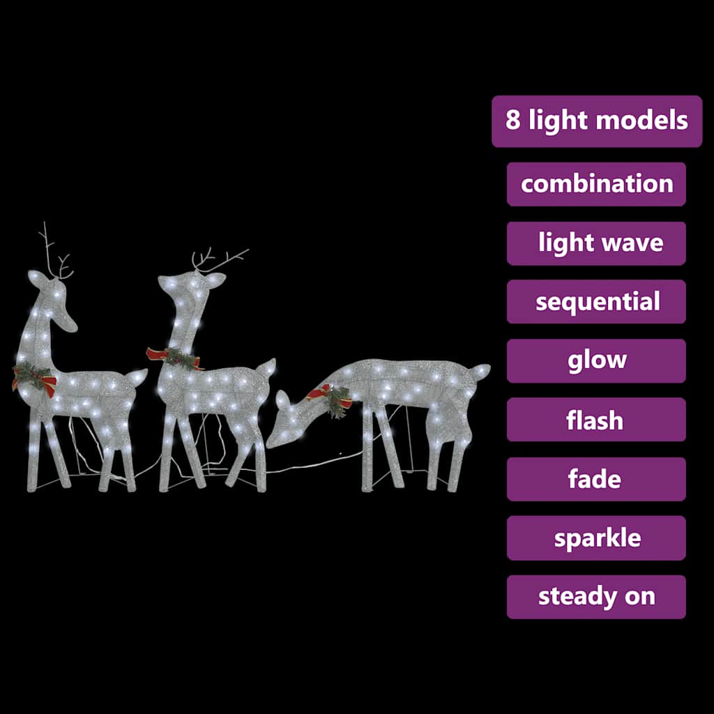 Led-Rentiere Weihnachtsdeko 270X7X90 Cm N Kaltweiß