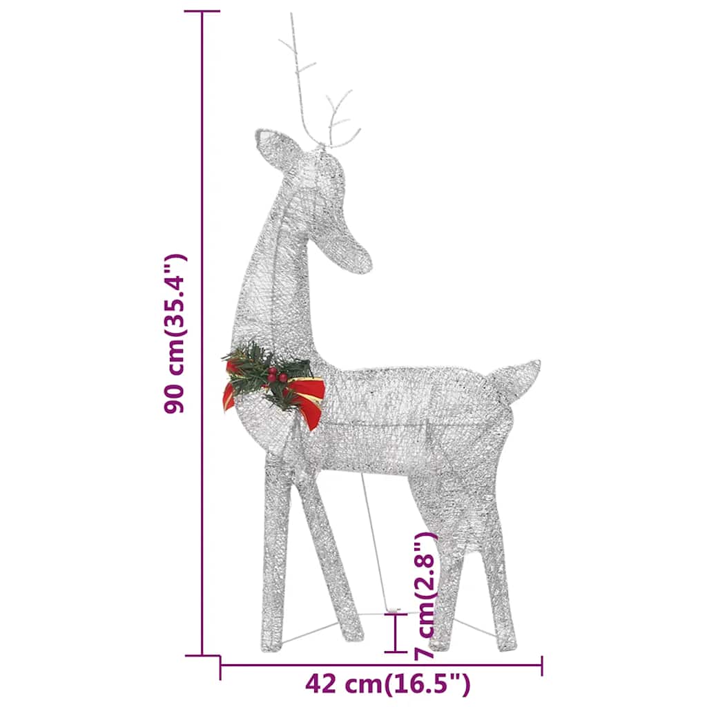 Led-Rentiere Weihnachtsdeko 270X7X90 Cm N Kaltweiß