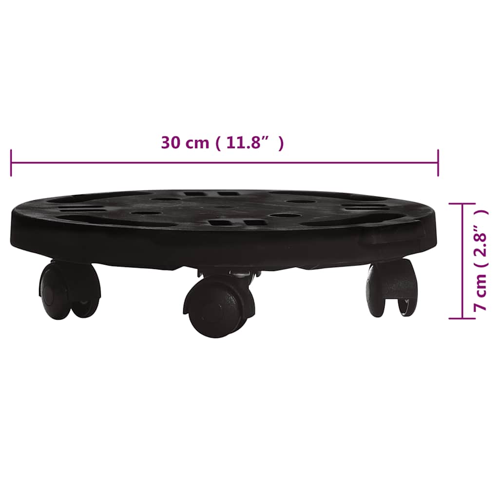 Pflanzenroller 30 Cm Durchmesser Schwarz 170 Kg