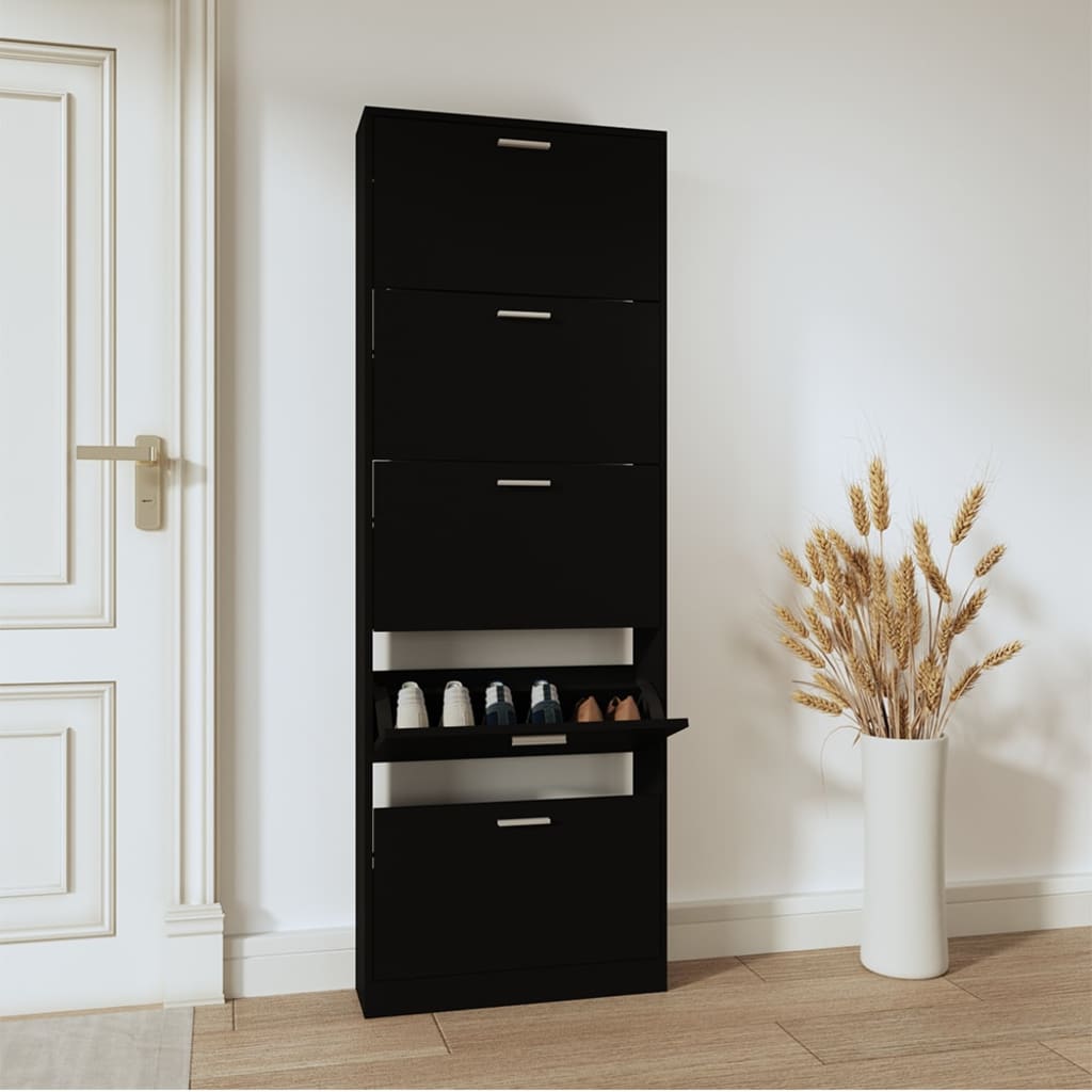 Schuhschrank 59X17X Holzwerkstoff Schwarz