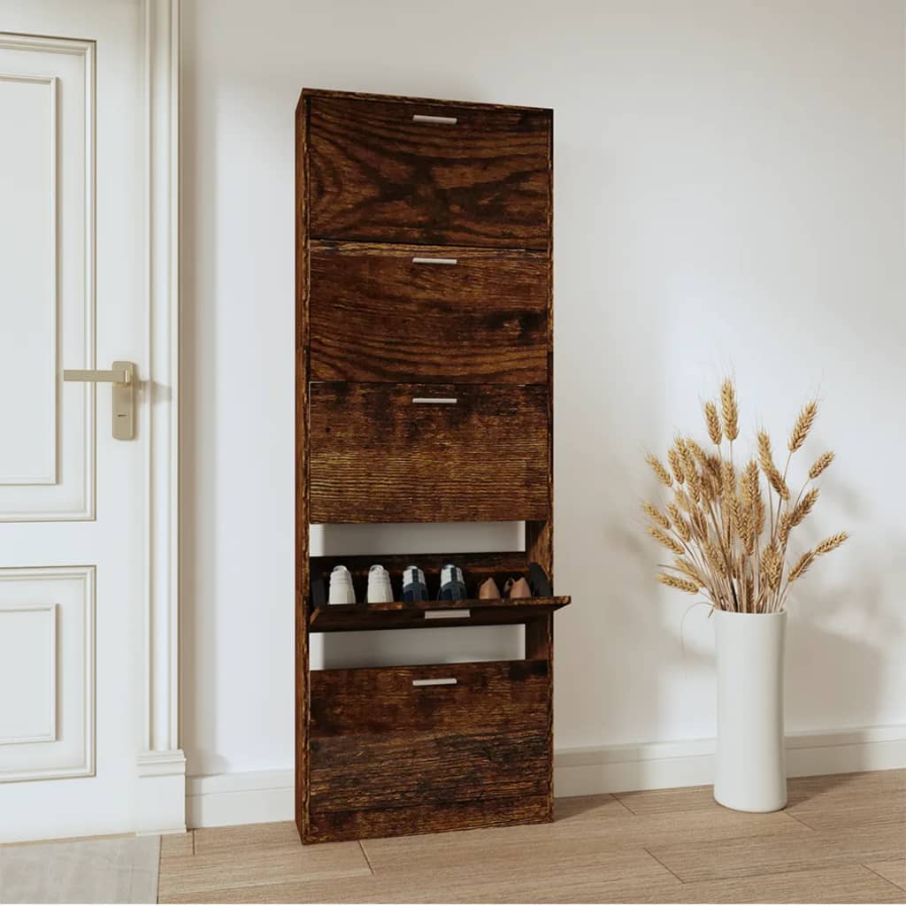 Schuhschrank 59X17X Holzwerkstoff Räuchereiche