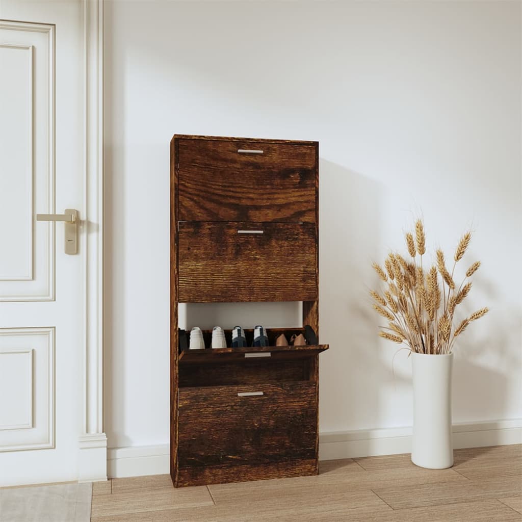 Schuhschrank 59X17X Holzwerkstoff Räuchereiche