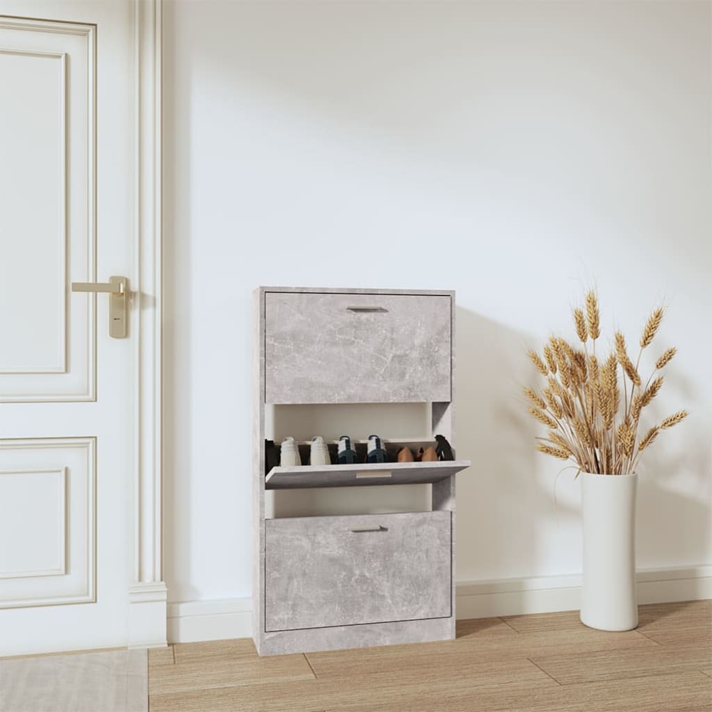 Schuhschrank 59X17X Holzwerkstoff Betongrau