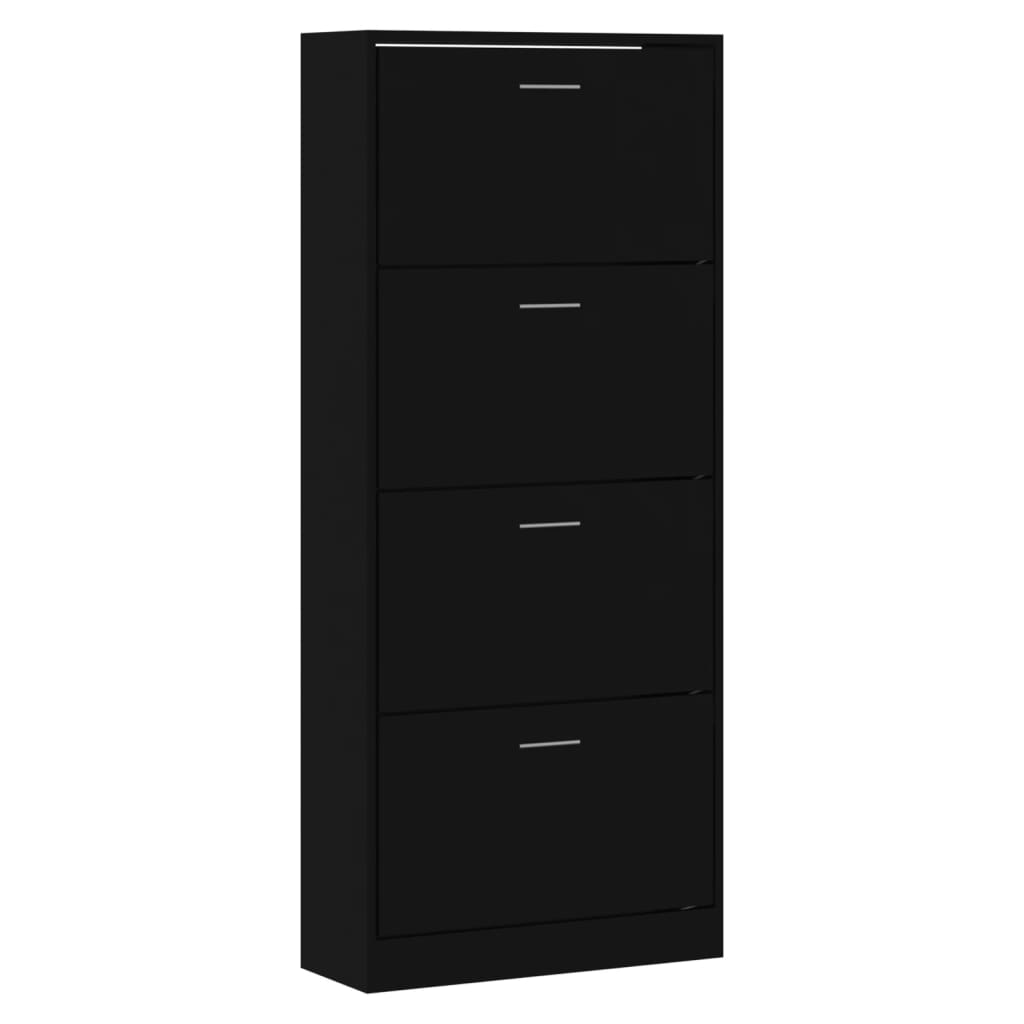 Schuhschrank Holzwerkstoff Schwarz