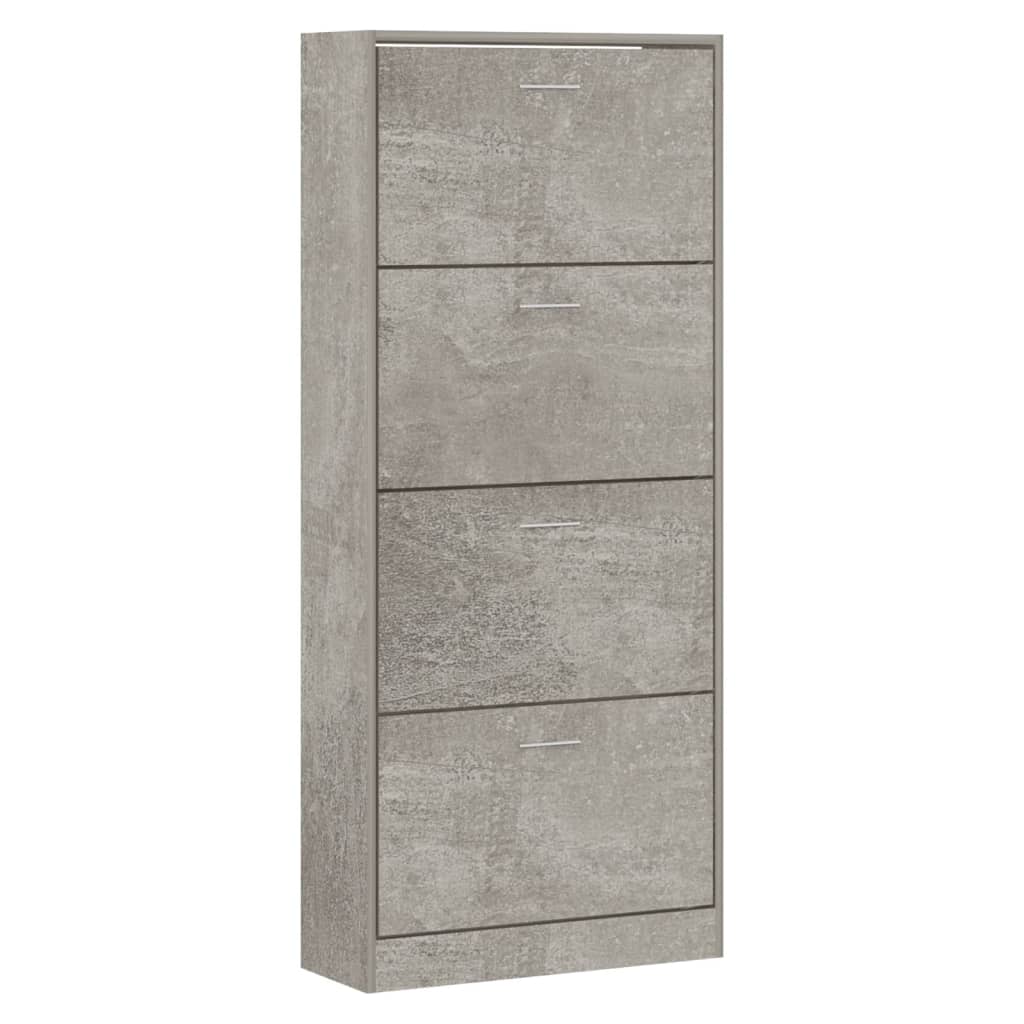 Schuhschrank Holzwerkstoff Betongrau
