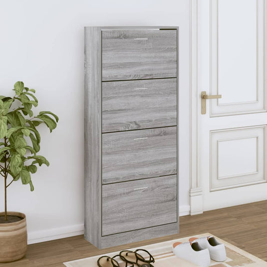 Schuhschrank Holzwerkstoff Grau Sonoma