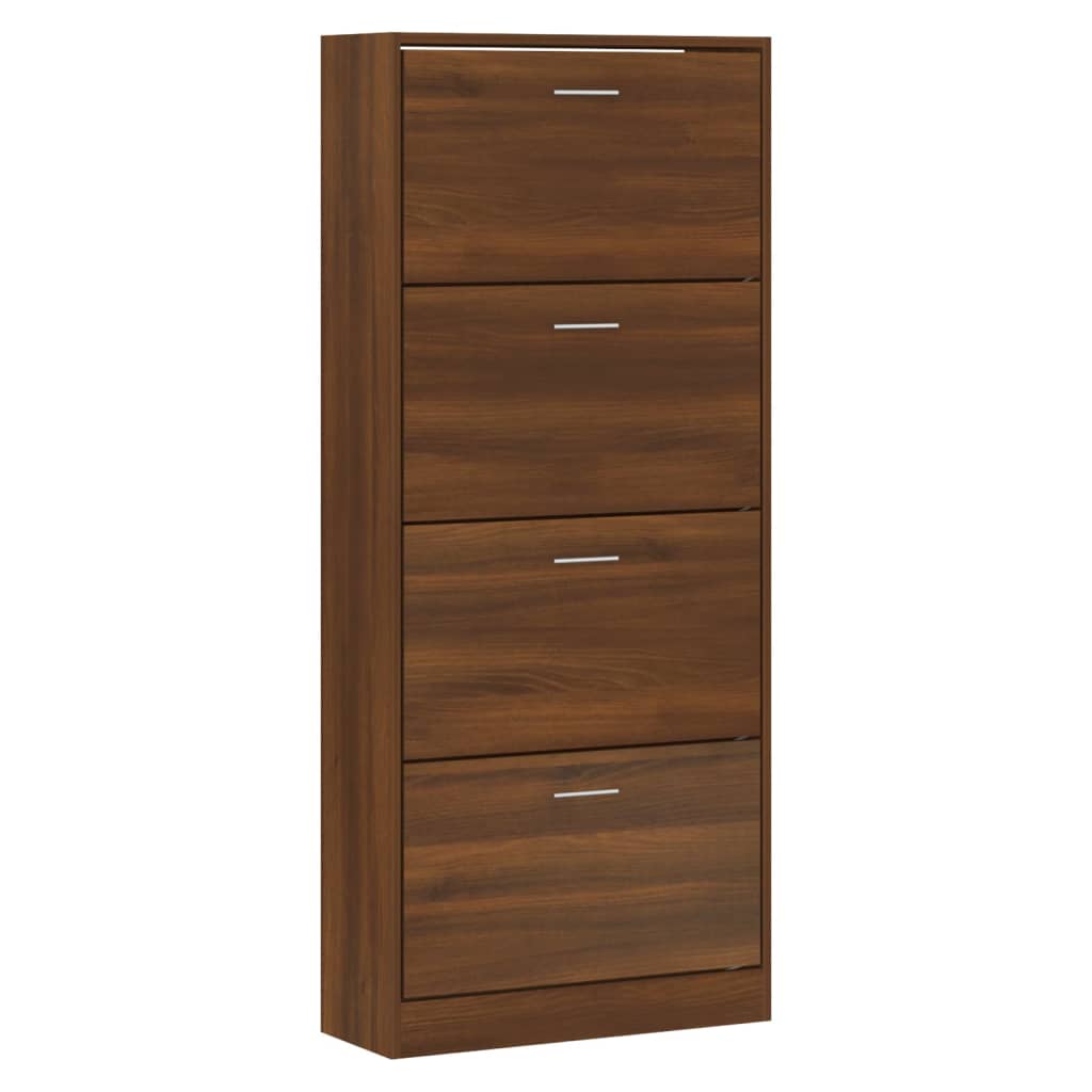 Schuhschrank Braun Eichen-Optik Holzwerkstoff Braune Eiche