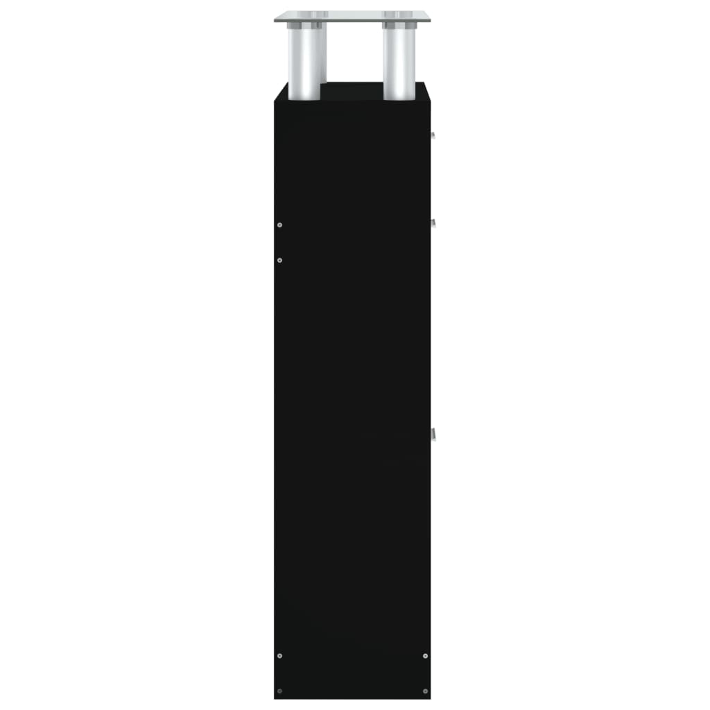 Schuhschrank 63X24X104 Cm Holzwerkstoff Schwarz