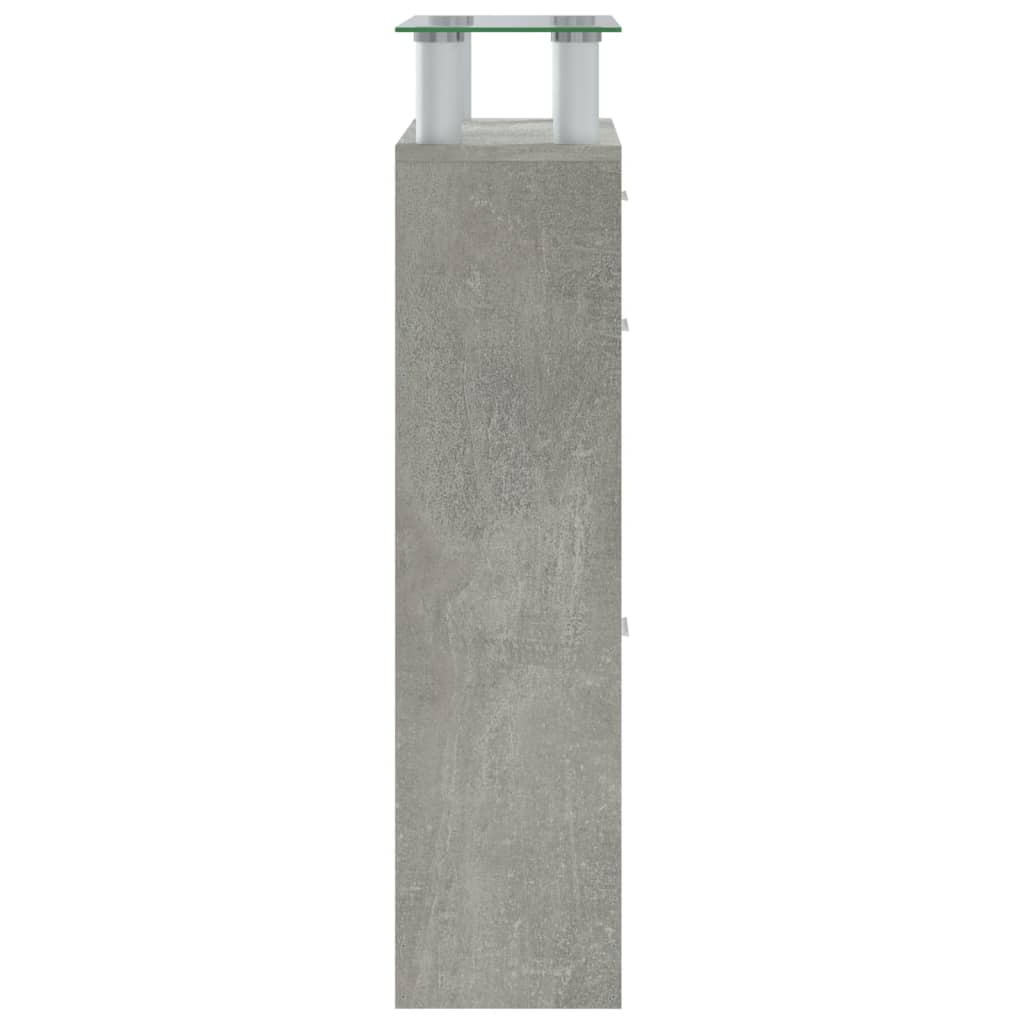 Schuhschrank 63X24X104 Cm Holzwerkstoff Betongrau