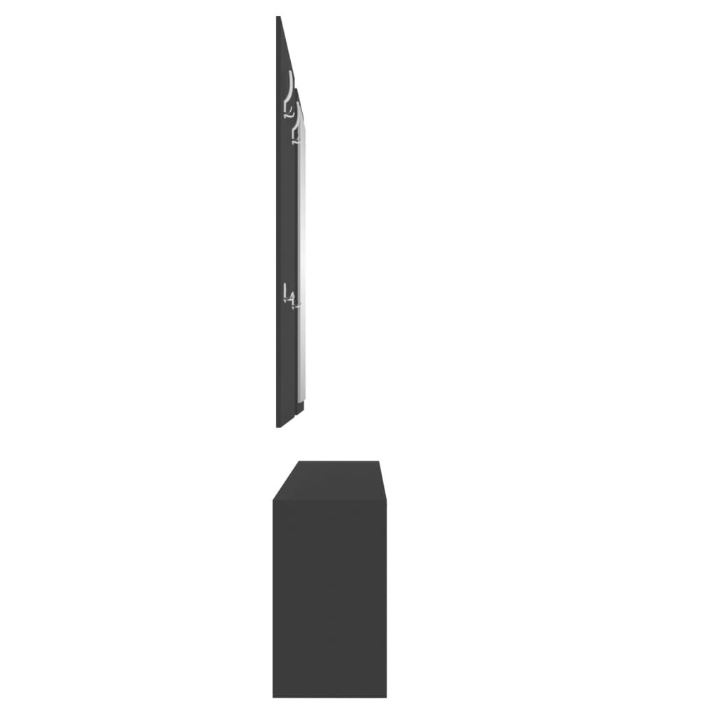 3-Tlg. Flurmöbel-Set Holzwerkstoff Schwarz