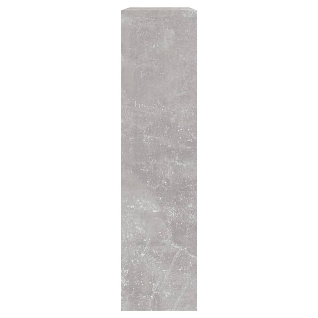 Schuhschrank Mit Spiegel 2 Fächer 63X17X Betongrau