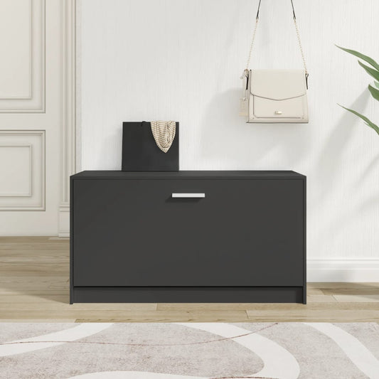 Schuhbank 80 X 24 X 45 Cm Holzwerkstoff Schwarz