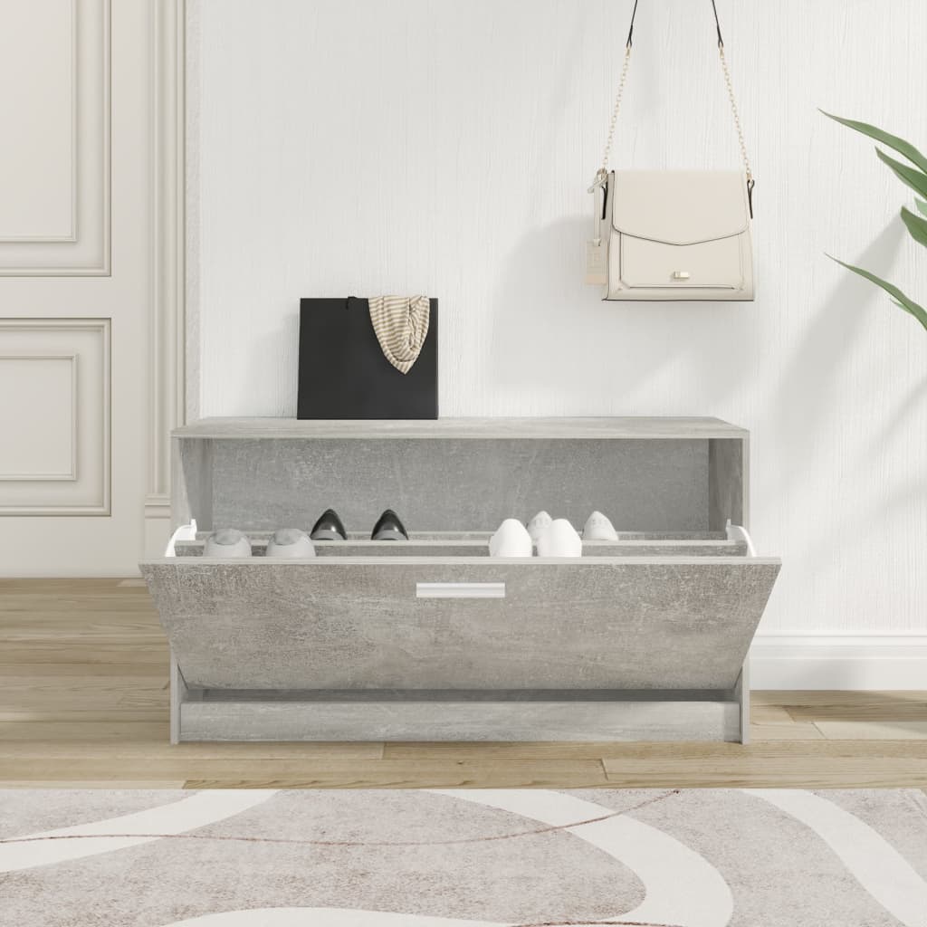 Schuhbank 80X24X45 Cm Holzwerkstoff Betongrau