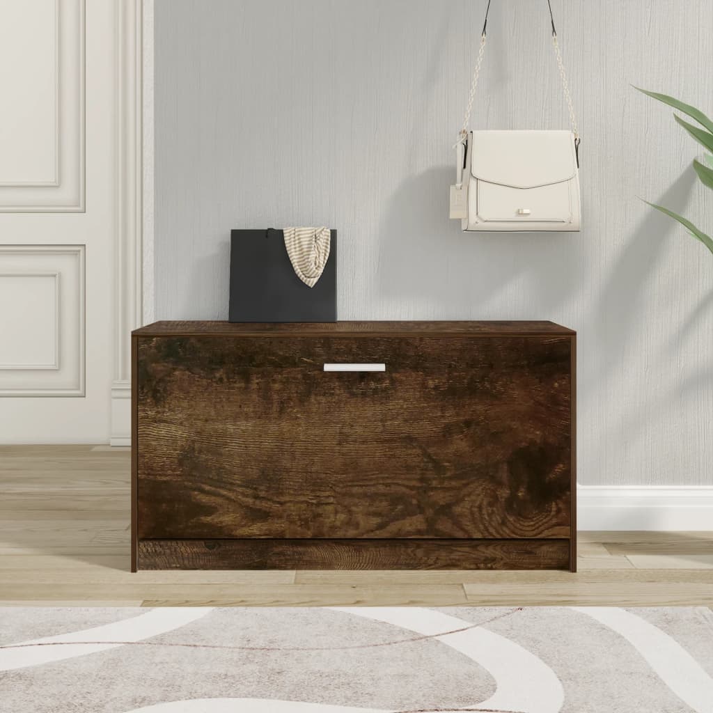 Schuhbank 80X24X45 Cm Holzwerkstoff Räuchereiche