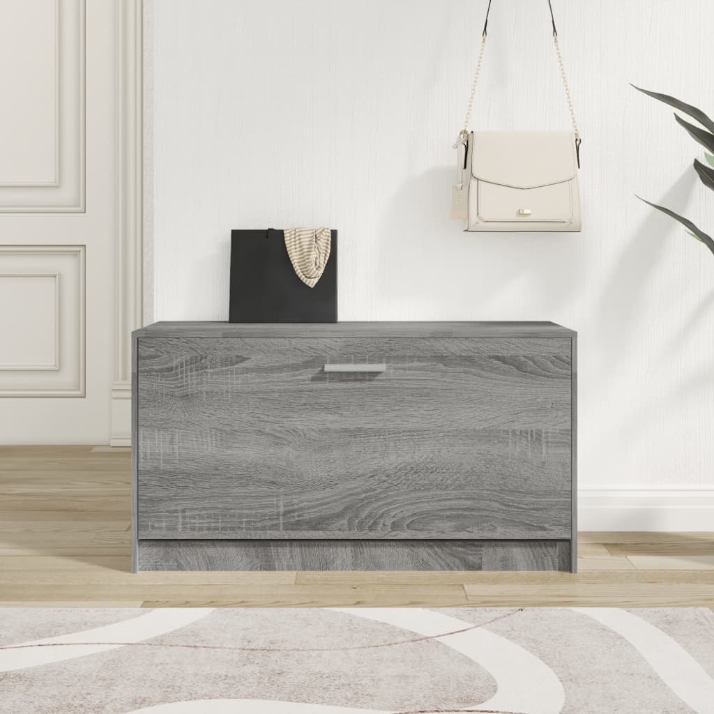 Schuhbank 80X24X45 Cm Holzwerkstoff Grau Sonoma