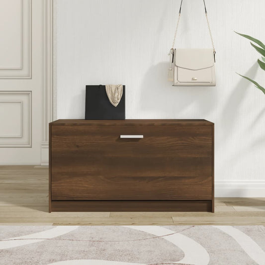 Schuhbank Braun Eichen-Optik 80X24X45 Cm Holzwerkstoff Braune Eiche