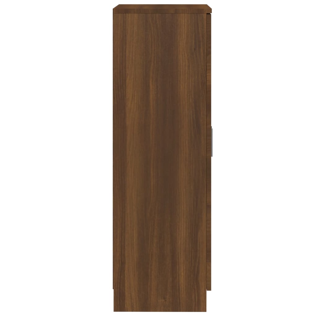 Schuhschrank Braun Eichen-Optik 55X35X108 Cm Holzwerkstoff Braune Eiche