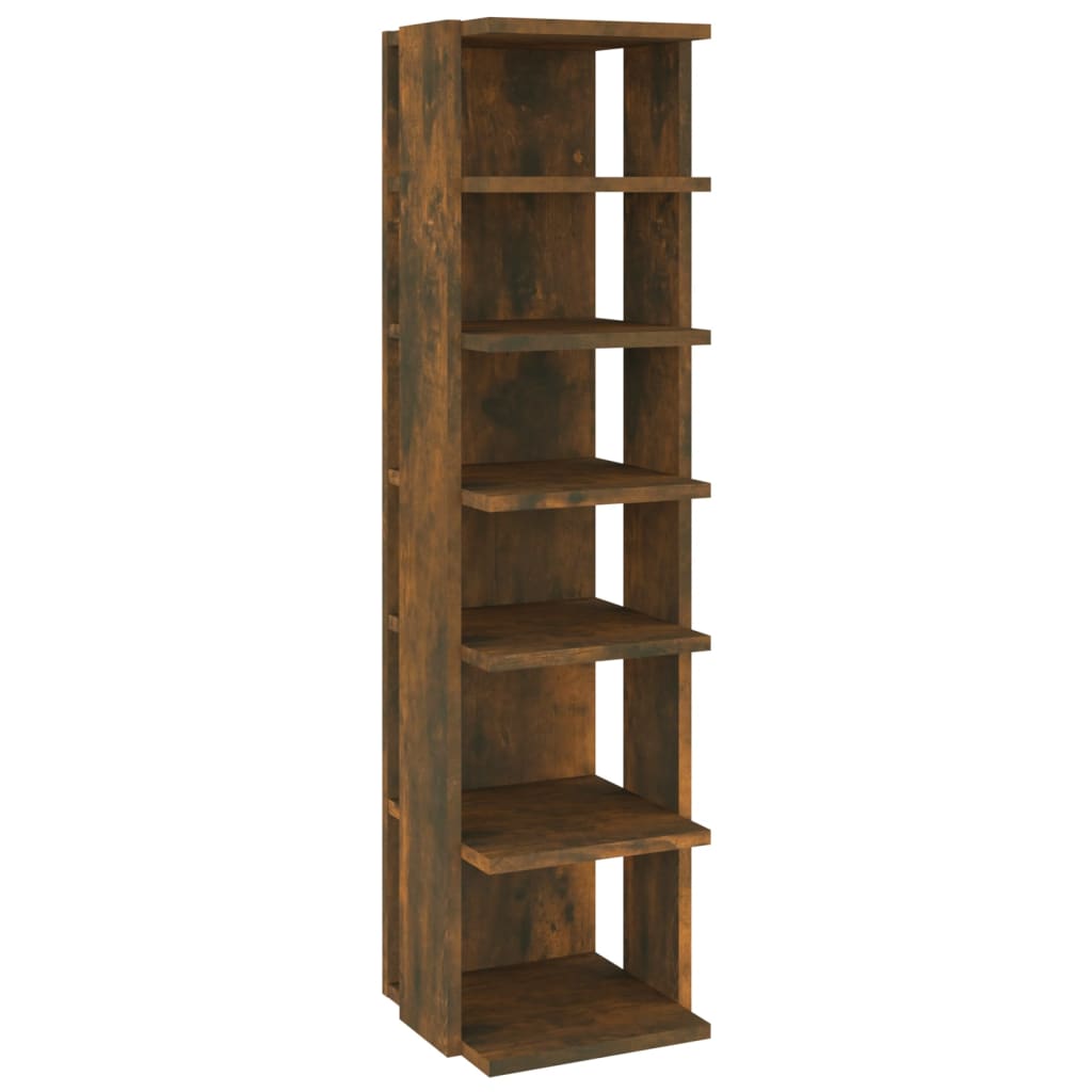 Schuhregal 27,5X27X102 Cm Holzwerkstoff Räuchereiche