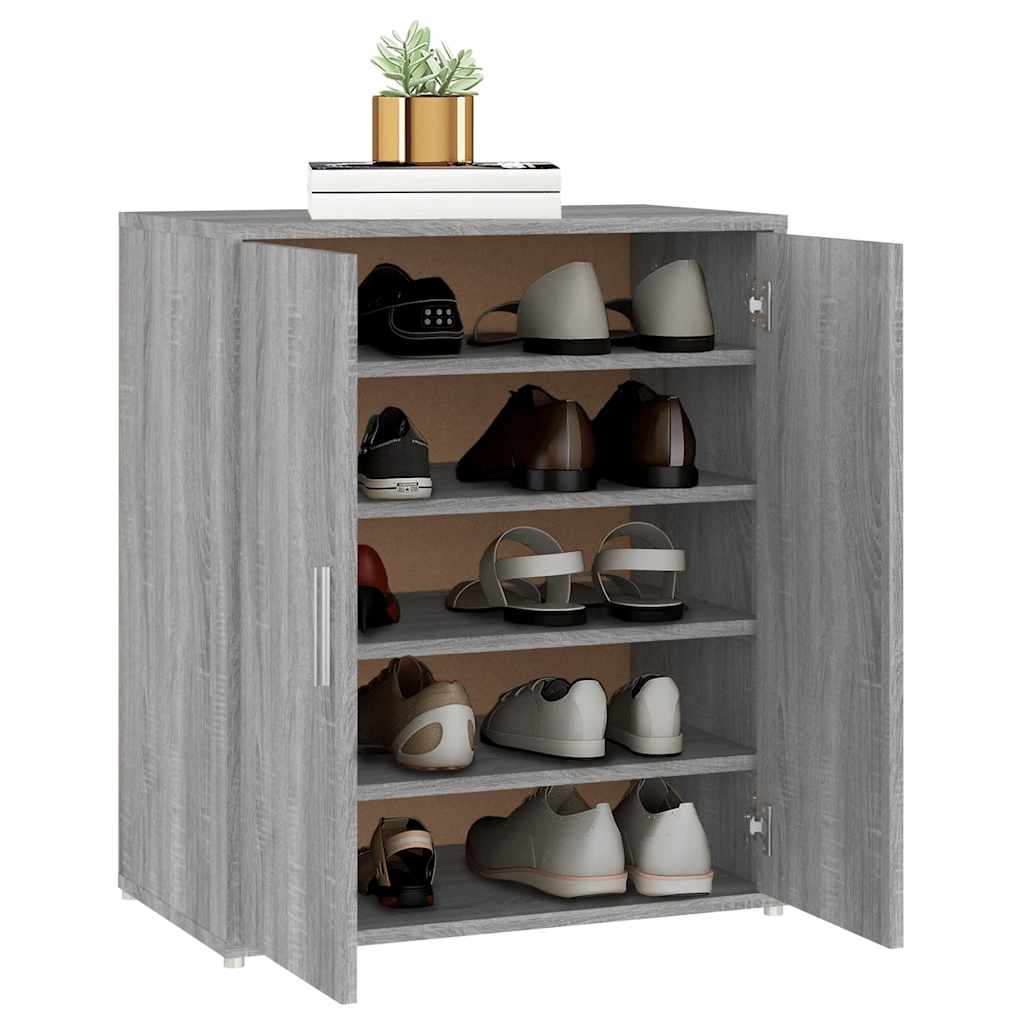 Schuhschrank Holzwerkstoff Grau Sonoma