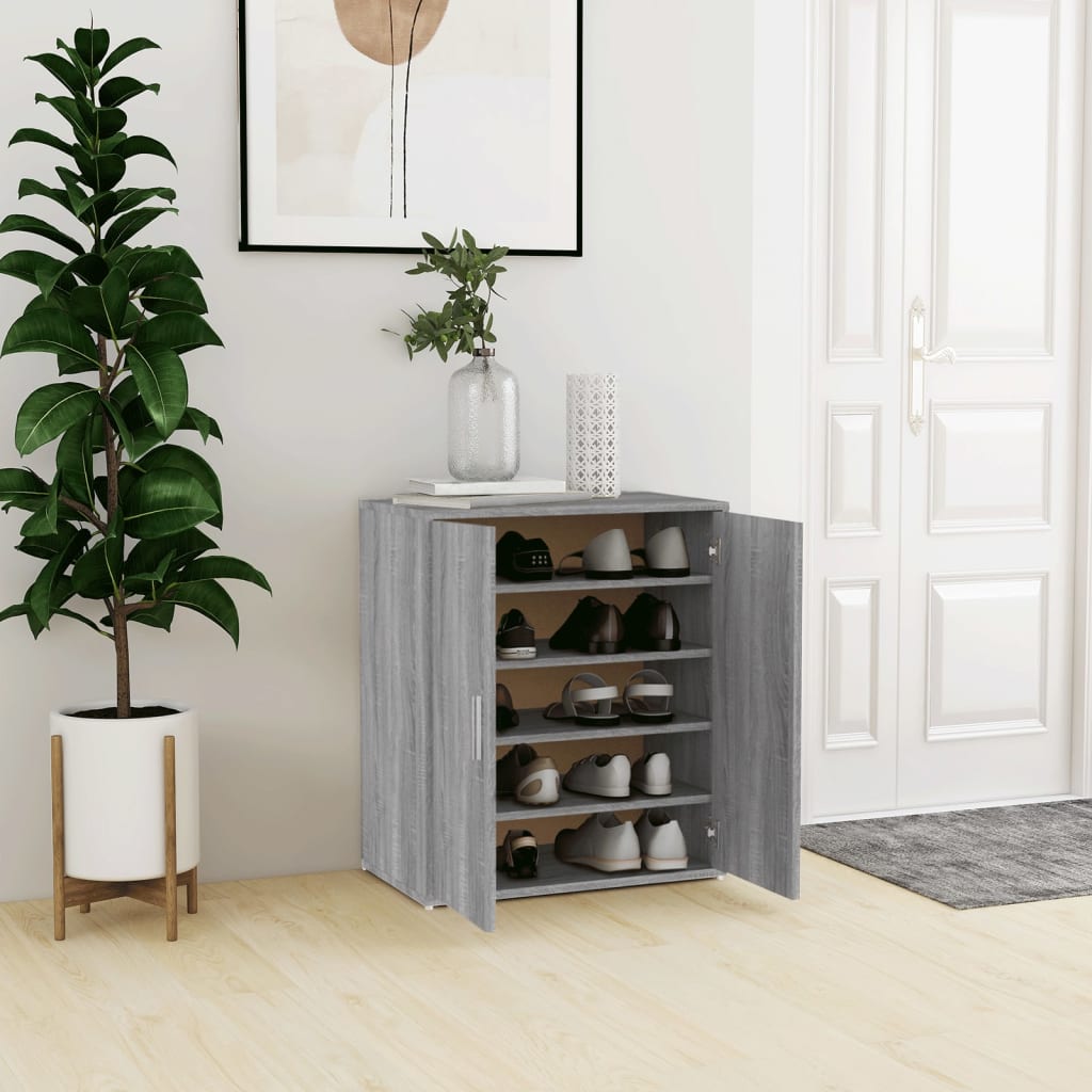 Schuhschrank Holzwerkstoff Grau Sonoma