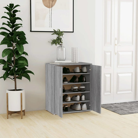 Schuhschrank Holzwerkstoff Grau Sonoma