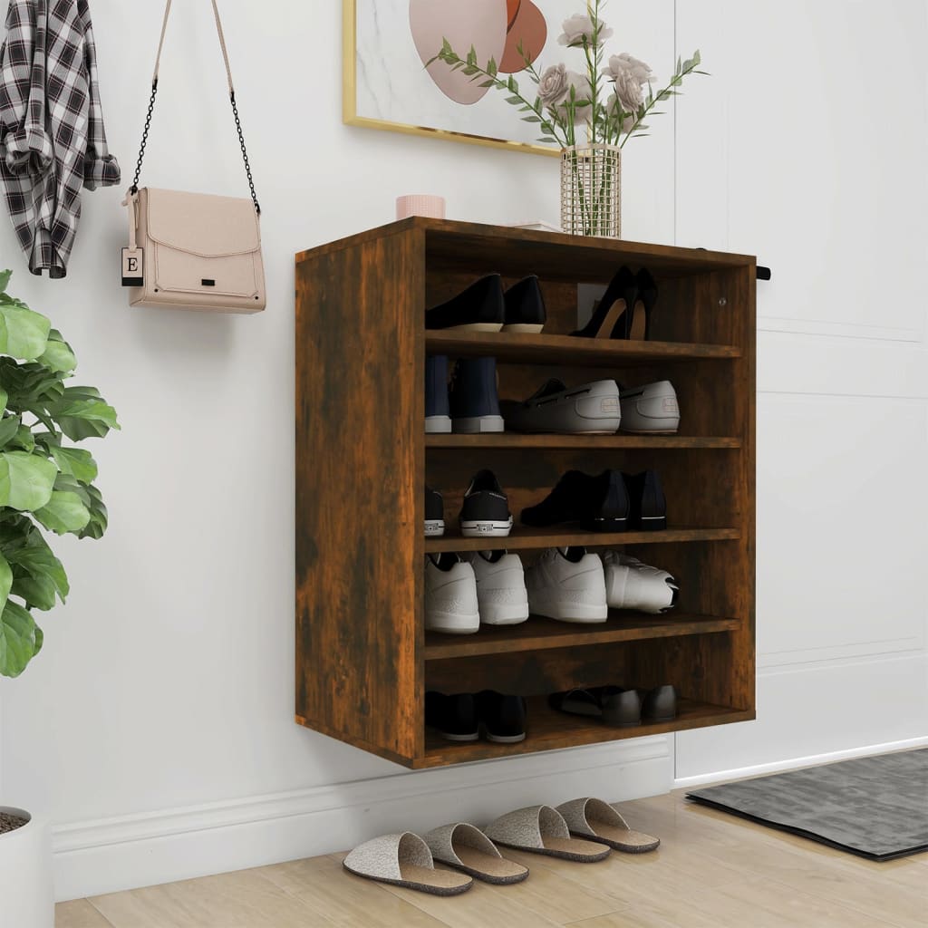 Schuhschrank Holzwerkstoff Räuchereiche