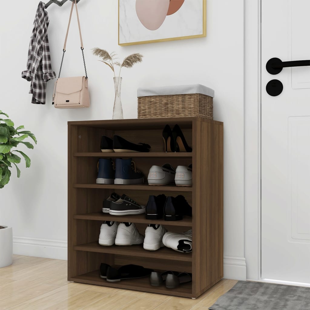 Schuhschrank Braun Eichen-Optik Holzwerkstoff Braune Eiche