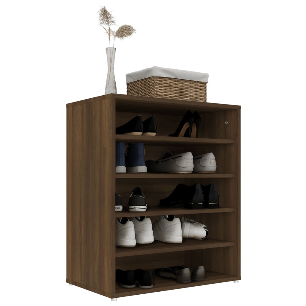 Schuhschrank Braun Eichen-Optik Holzwerkstoff Braune Eiche