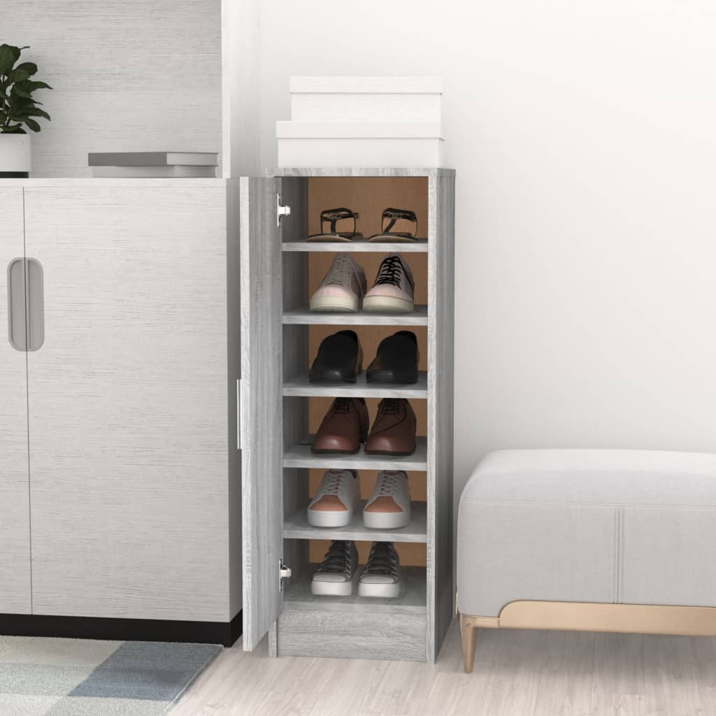 Schuhschrank Holzwerkstoff Grau Sonoma