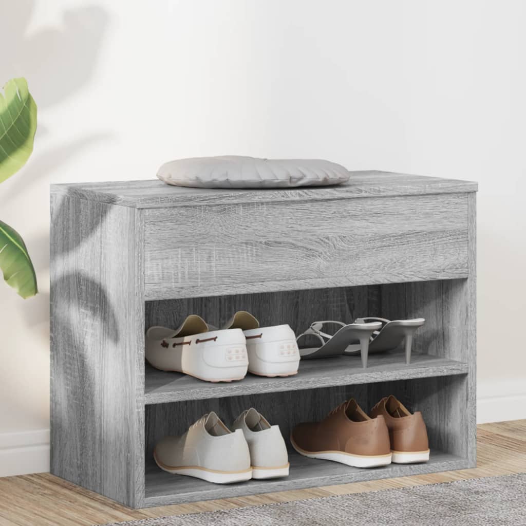 Schuhbank Holzwerkstoff Grau Sonoma