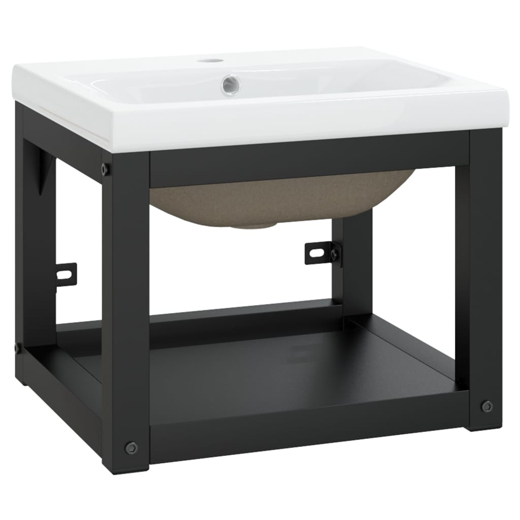 Badezimmer-Waschtischgestell Mit Waschbecken Eisen