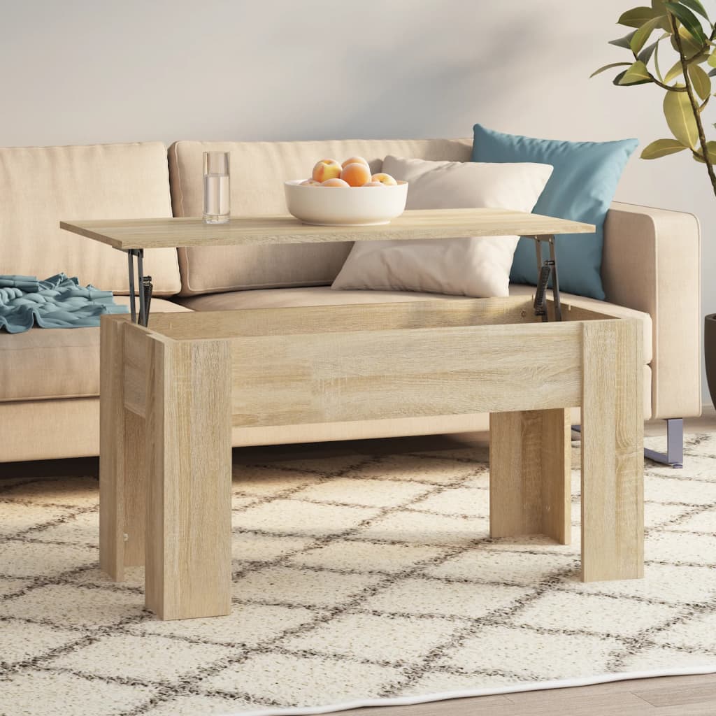 Couchtisch Braun Eichen-Optik 79X49X41 Cm Holzwerkstoff