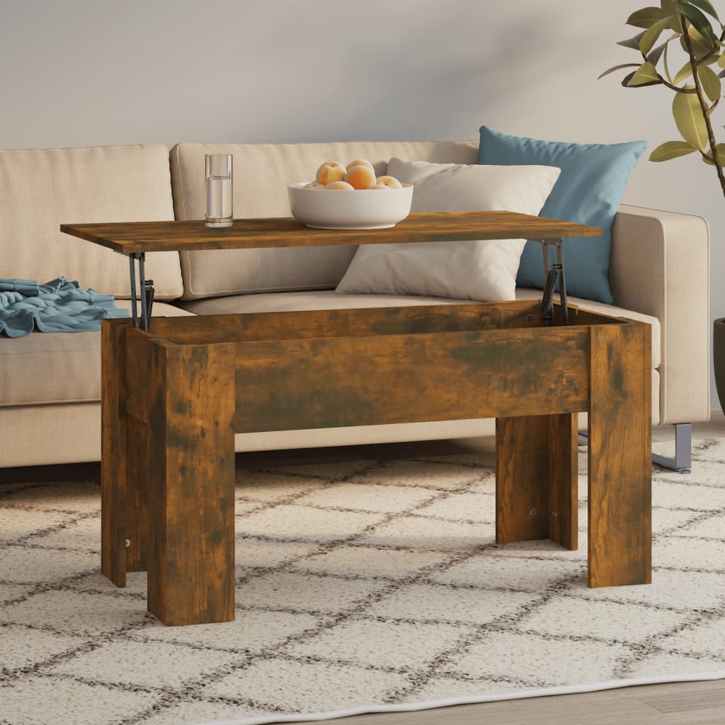 Couchtisch Braun Eichen-Optik 79X49X41 Cm Holzwerkstoff