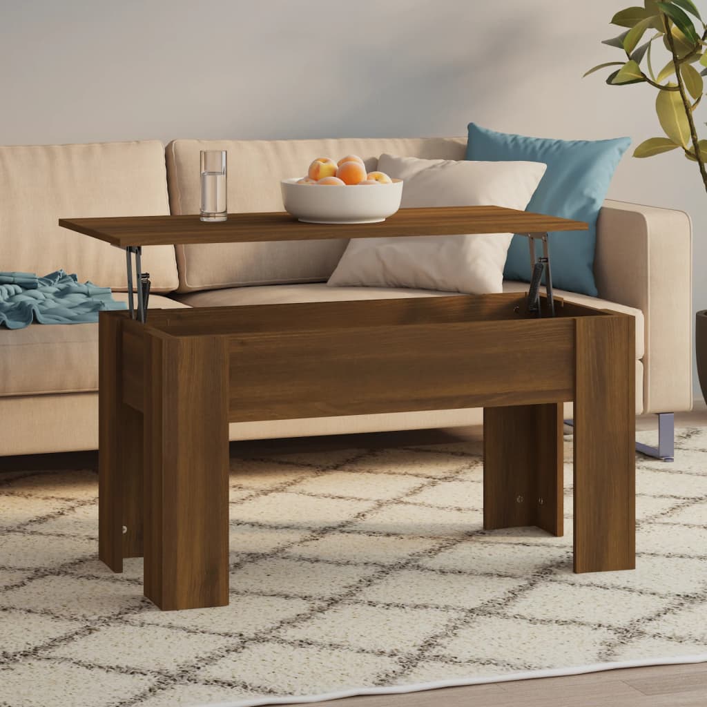 Couchtisch Braun Eichen-Optik 79X49X41 Cm Holzwerkstoff
