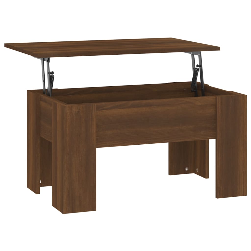 Couchtisch Braun Eichen-Optik 79X49X41 Cm Holzwerkstoff