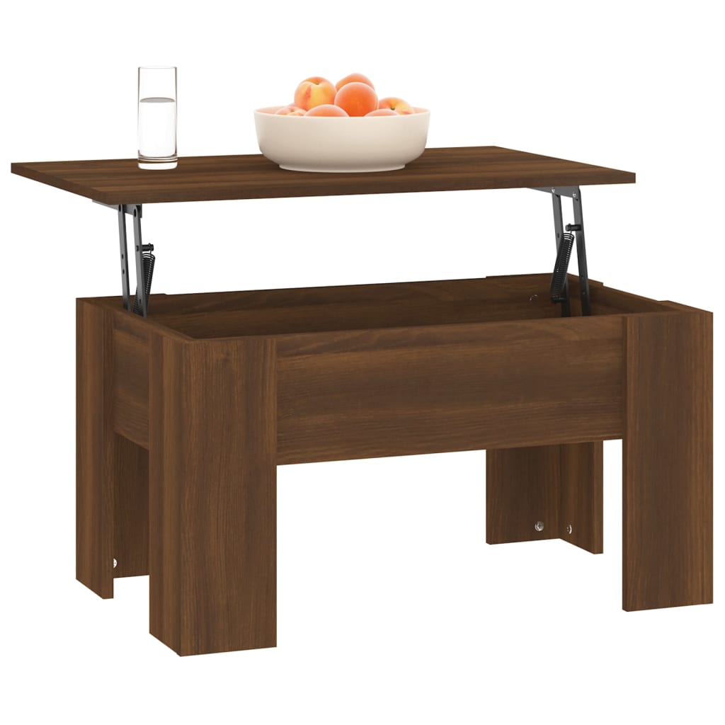 Couchtisch Braun Eichen-Optik 79X49X41 Cm Holzwerkstoff
